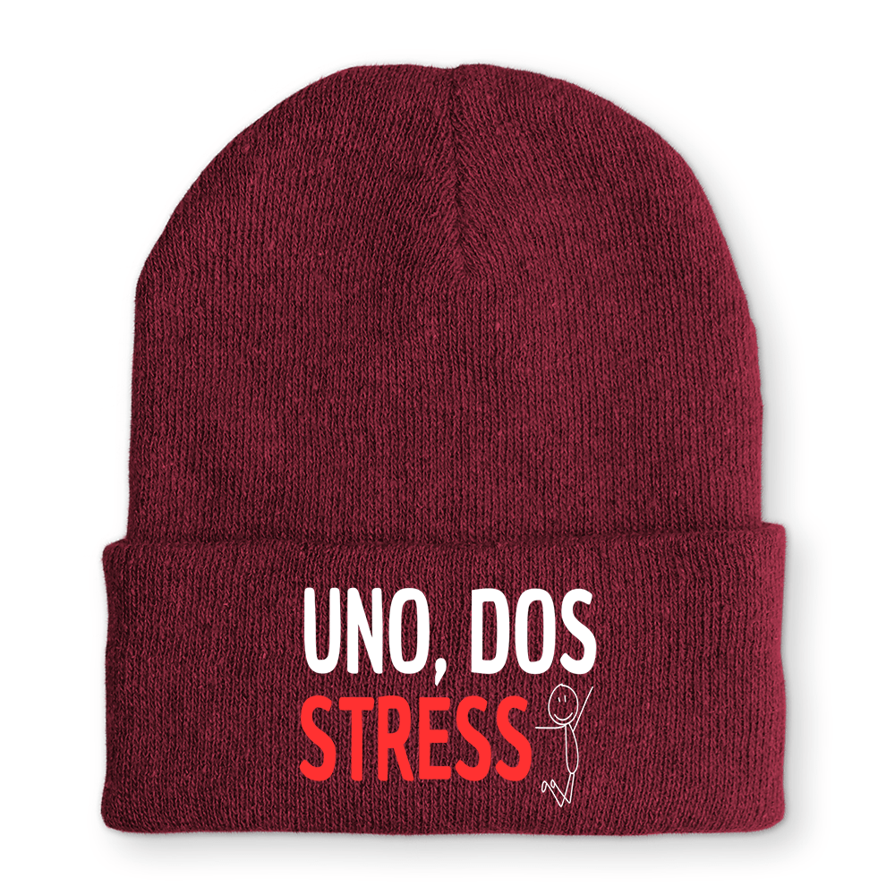 Mütze UNO, DOS STRESS - Schwarzer - Kaffee