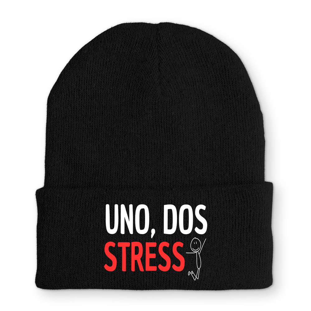 Mütze UNO, DOS STRESS - Schwarzer - Kaffee