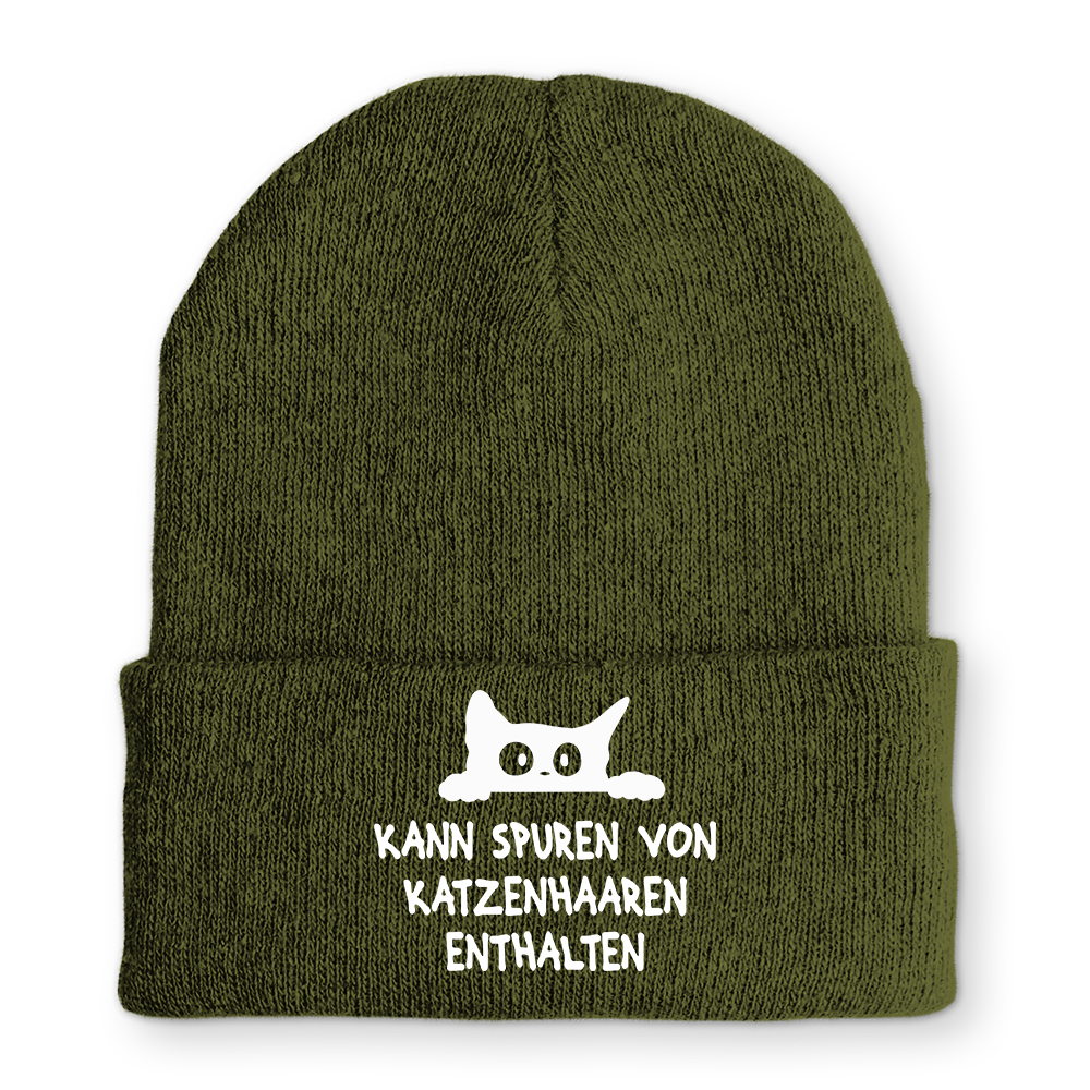 Mütze Kann spuren von Katzenhaaren enthalten