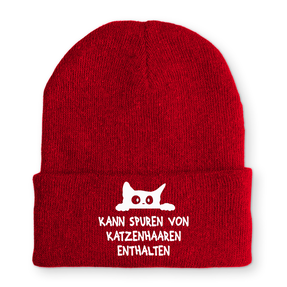 Mütze Kann spuren von Katzenhaaren enthalten