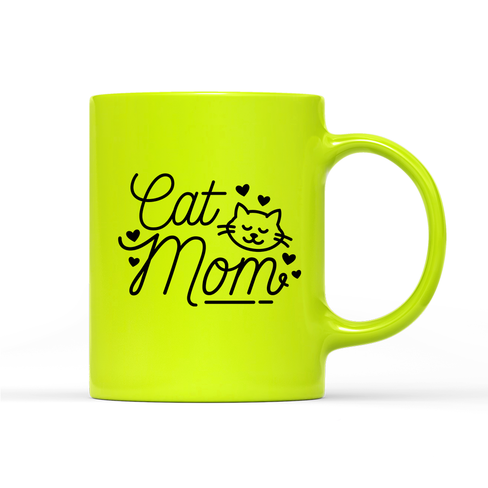 Tasse Neon Cat Mom