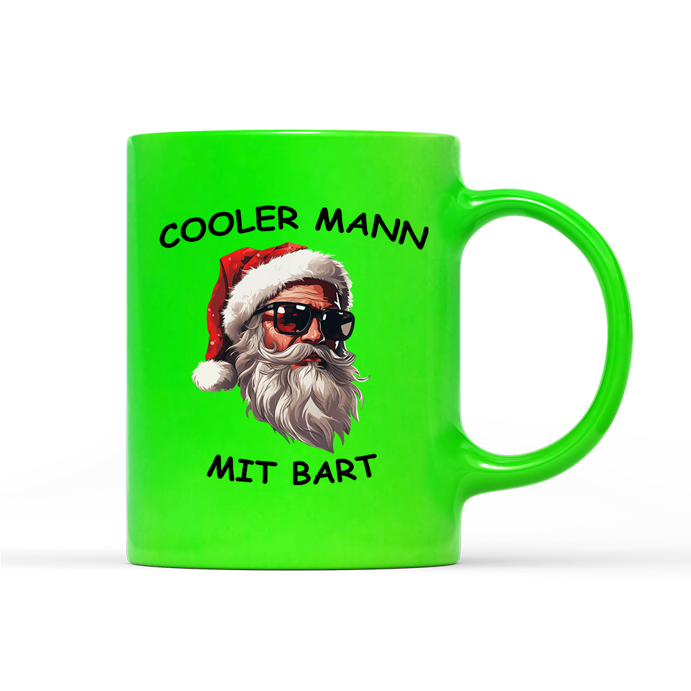 Tasse Neon Cooler Mann mit Bart