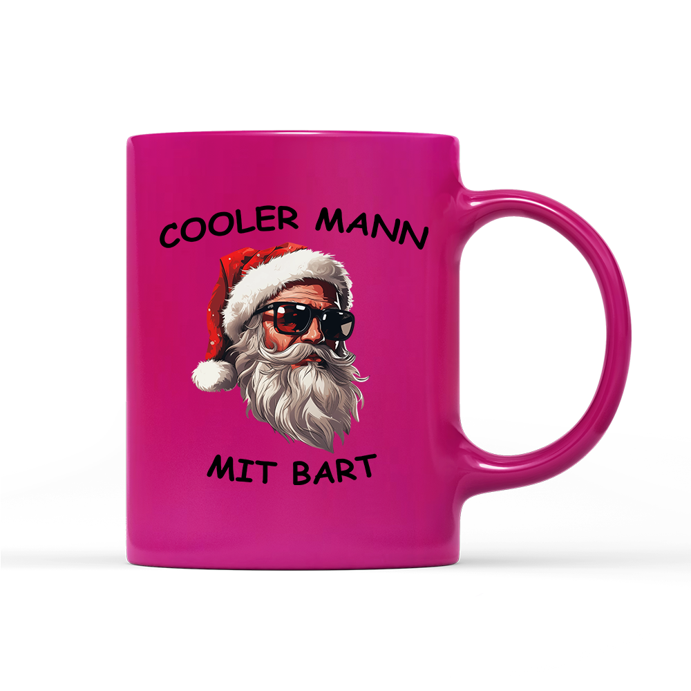 Tasse Neon Cooler Mann mit Bart