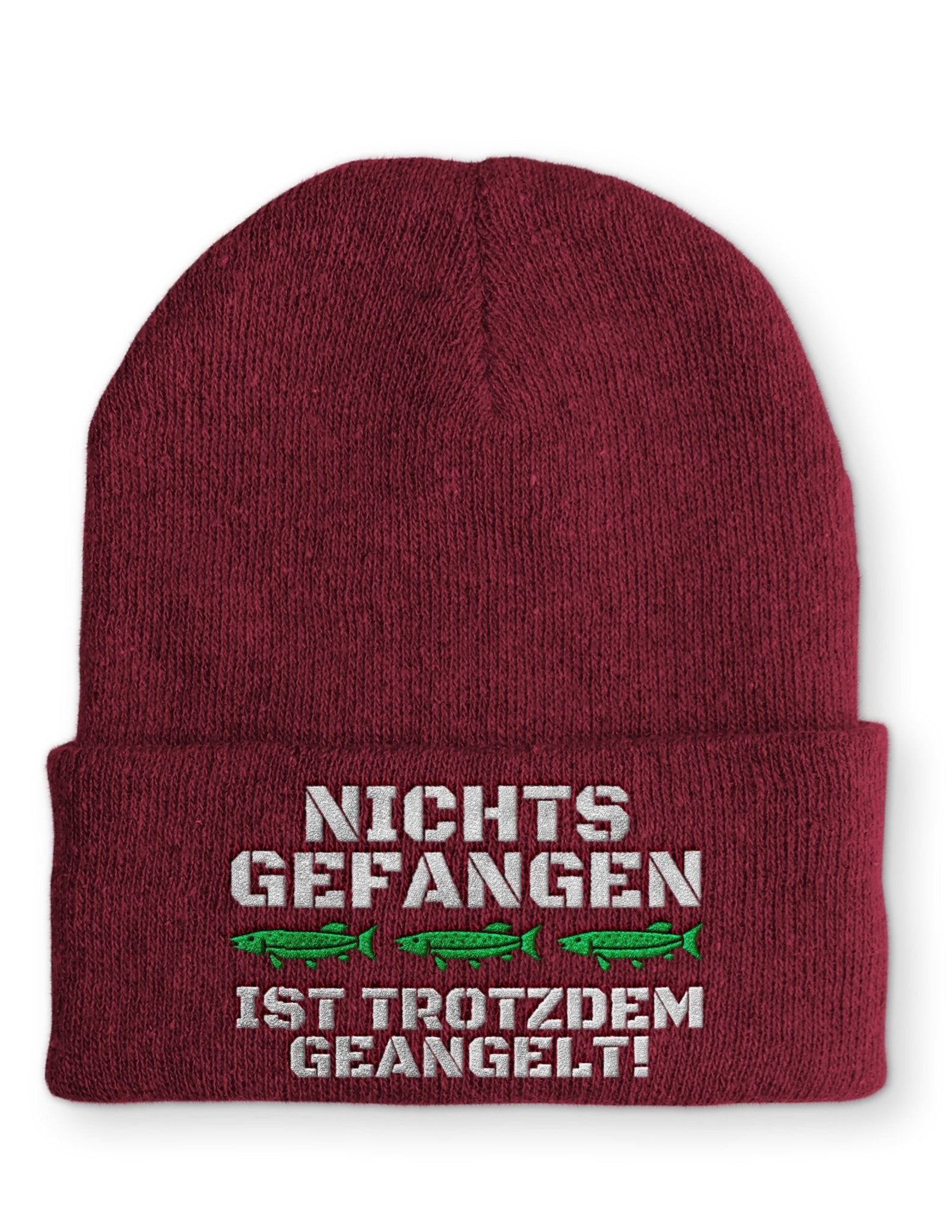 Nichts gefangen ist trotzdem geangelt Beanie Mütze mit Spruch - tshirtladen - Mütze