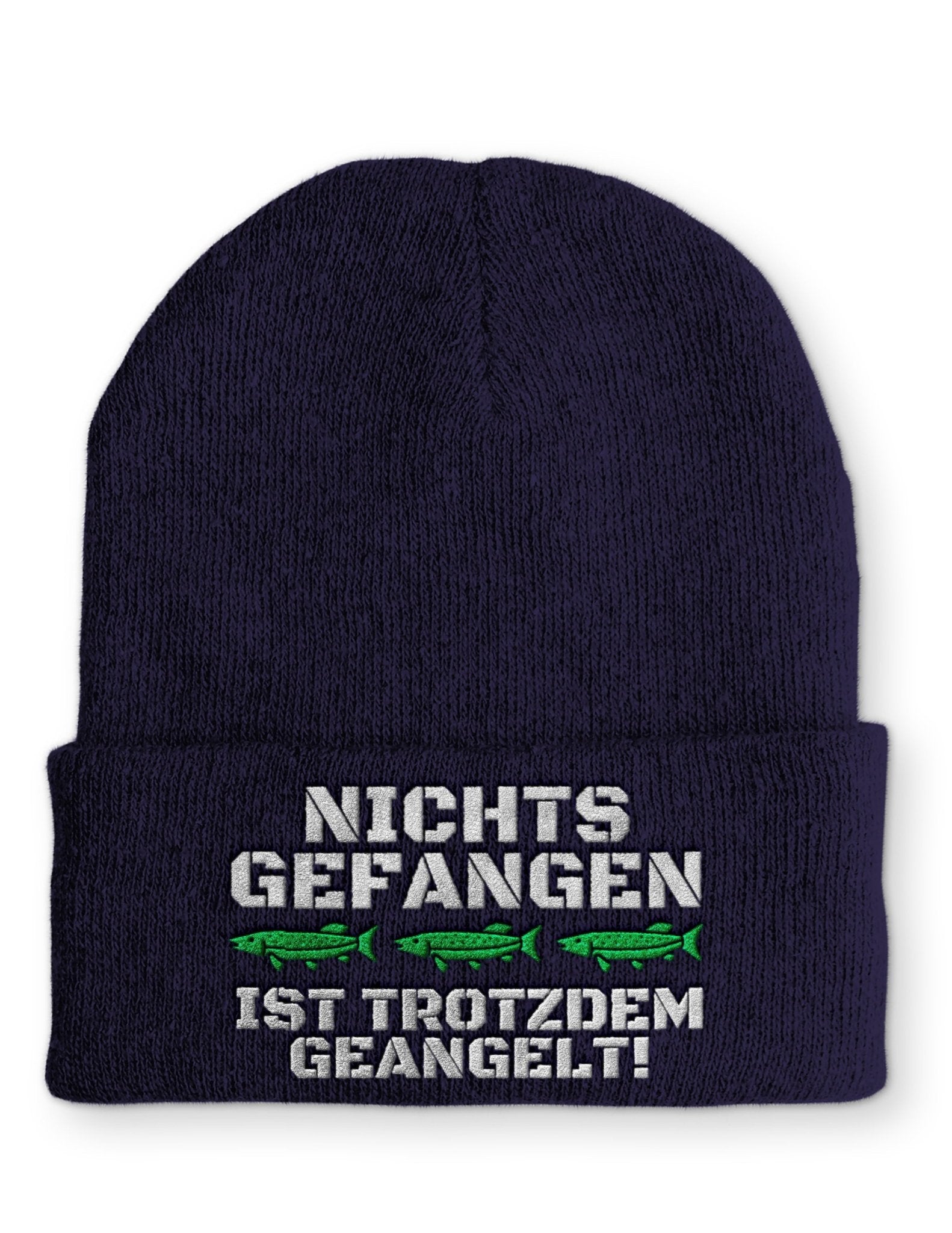 Nichts gefangen ist trotzdem geangelt Beanie Mütze mit Spruch - tshirtladen - Mütze