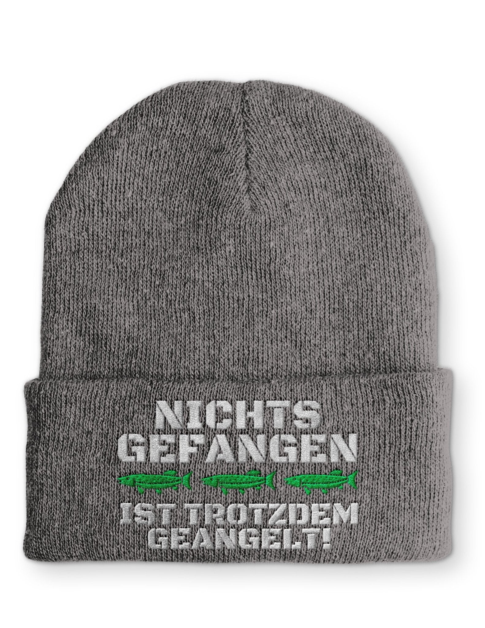 Nichts gefangen ist trotzdem geangelt Beanie Mütze mit Spruch - tshirtladen - Mütze