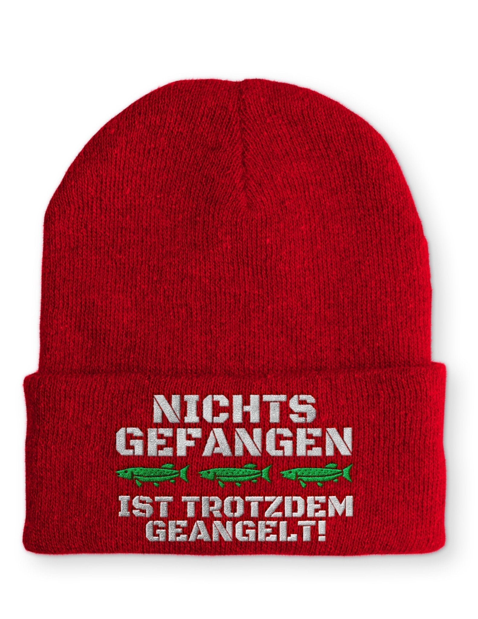 Nichts gefangen ist trotzdem geangelt Beanie Mütze mit Spruch - tshirtladen - Mütze
