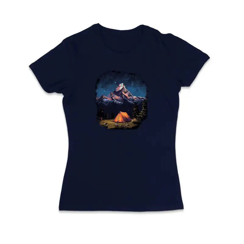 Night Tent Camper Outdoor Damen T-Shirt - tshirtladen -