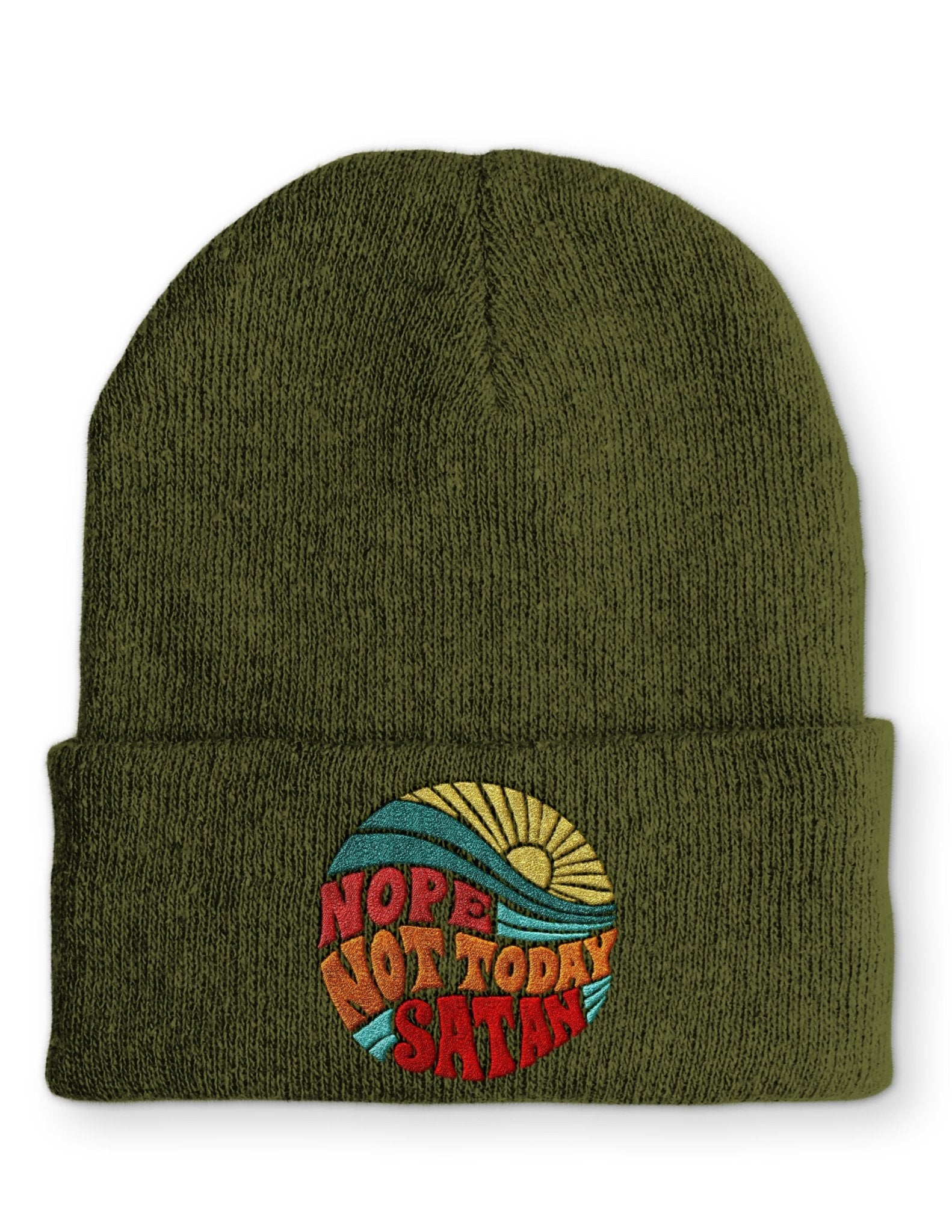 Nope not today Satan Statement Beanie Mütze mit Spruch - tshirtladen - Mütze