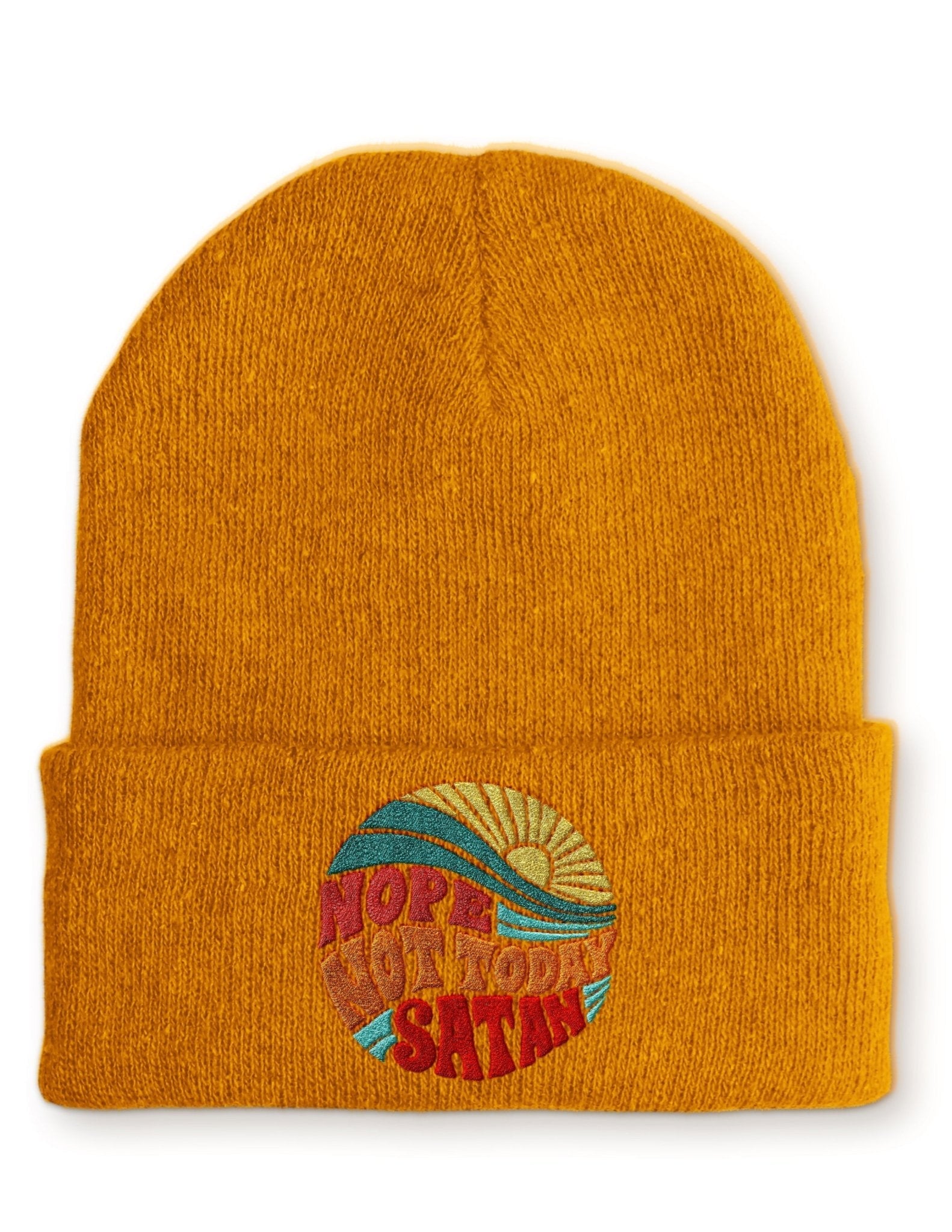 Nope not today Satan Statement Beanie Mütze mit Spruch - tshirtladen - Mütze