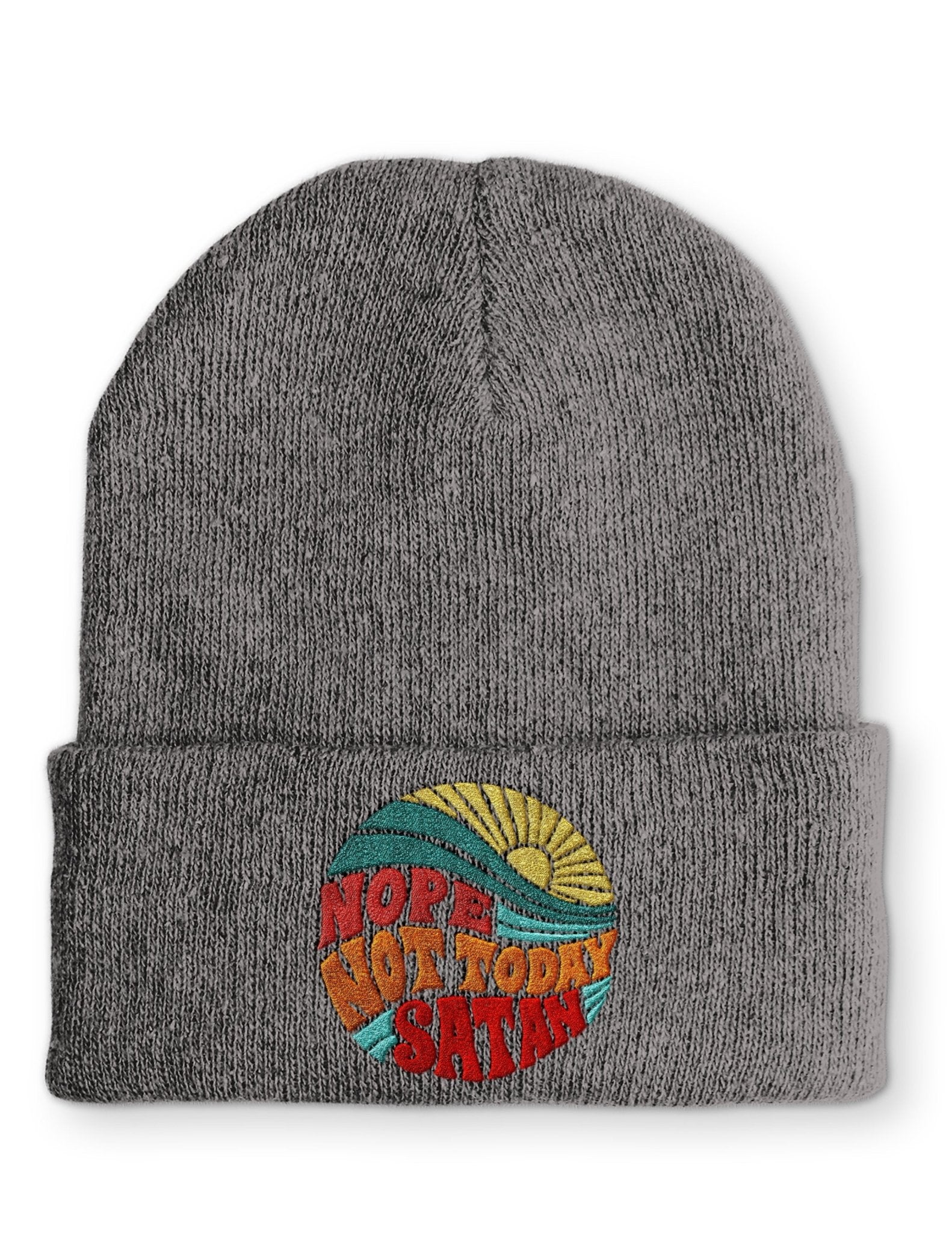 Nope not today Satan Statement Beanie Mütze mit Spruch - tshirtladen - Mütze