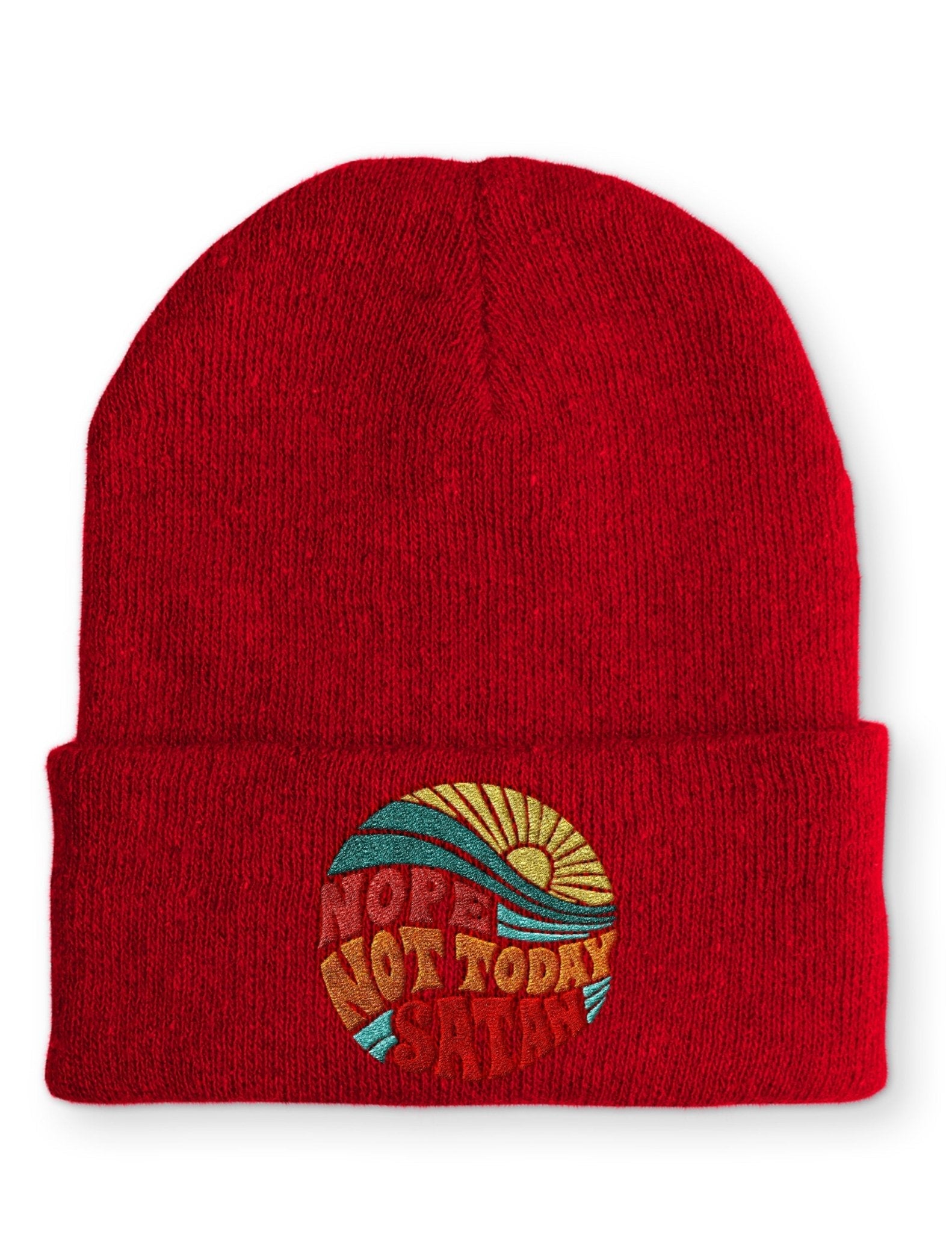 Nope not today Satan Statement Beanie Mütze mit Spruch - tshirtladen - Mütze