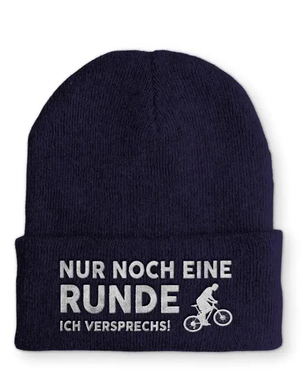 Nur noch eine Runde ich versprechs! Statement Beanie Mütze mit Spruch - tshirtladen - Mütze
