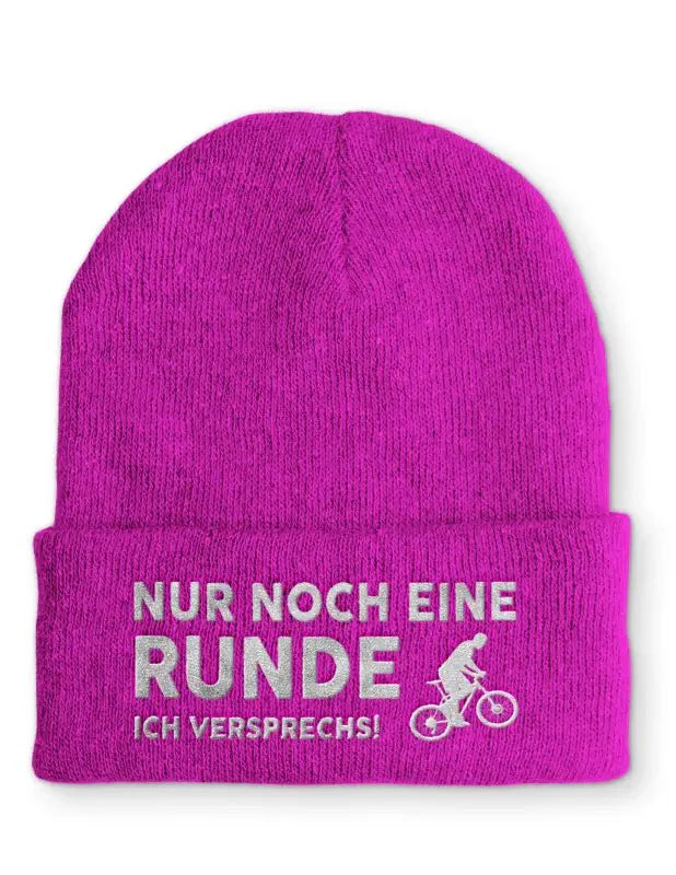 Nur noch eine Runde ich versprechs! Statement Beanie Mütze mit Spruch - tshirtladen - Mütze