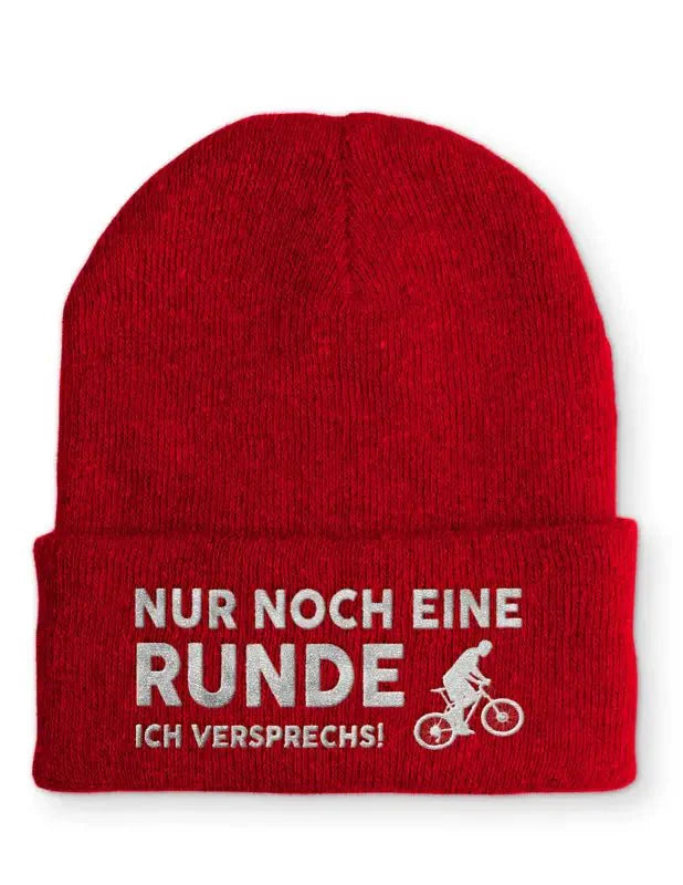 Nur noch eine Runde ich versprechs! Statement Beanie Mütze mit Spruch - tshirtladen - Mütze