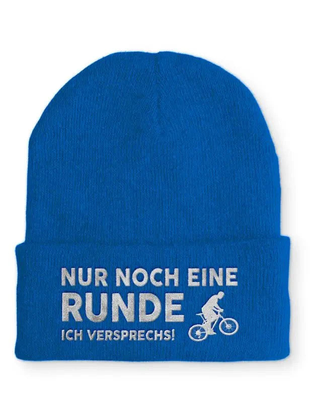 Nur noch eine Runde ich versprechs! Statement Beanie Mütze mit Spruch - tshirtladen - Mütze