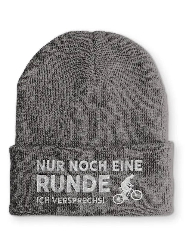 Nur noch eine Runde ich versprechs! Statement Beanie Mütze mit Spruch - tshirtladen - Mütze