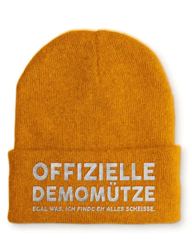 Offizielle Demomütze Statement Beanie Mütze mit Spruch - tshirtladen - Mütze