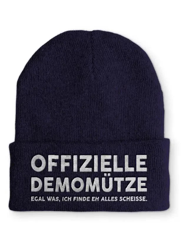 Offizielle Demomütze Statement Beanie Mütze mit Spruch - tshirtladen - Mütze