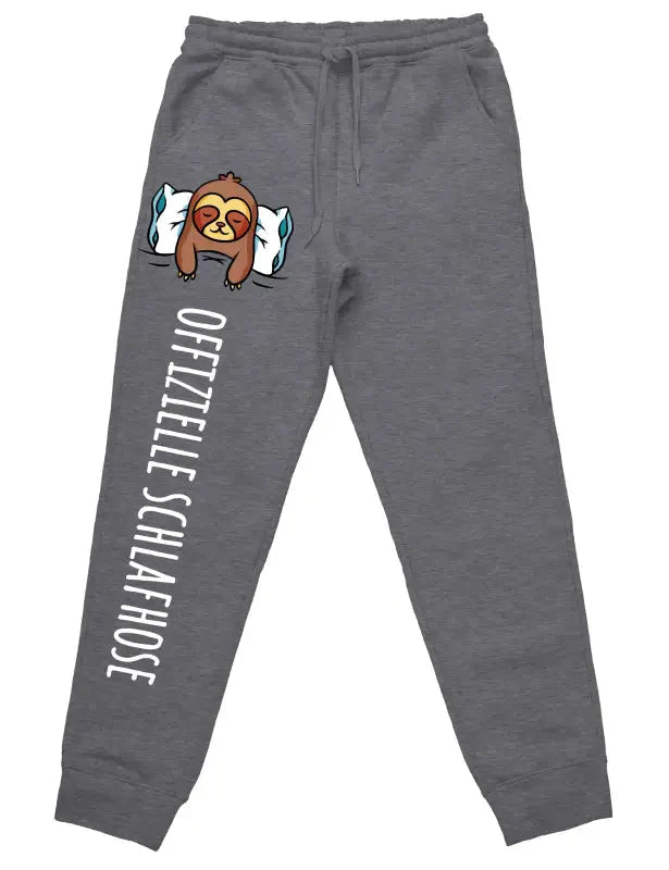 Offizielle Schlafhose "Faultier" Jogginghose mit lustigem Spruch - tshirtladen - 