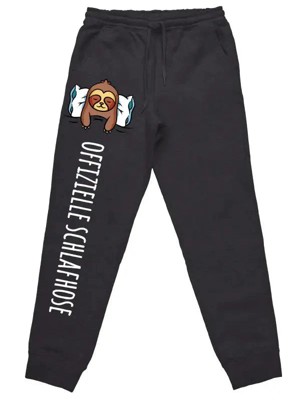 Offizielle Schlafhose "Faultier" Jogginghose mit lustigem Spruch - tshirtladen - 