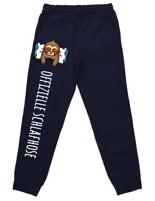 Offizielle Schlafhose "Faultier" Jogginghose mit lustigem Spruch - tshirtladen - 