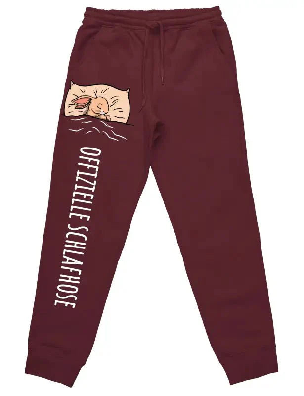 Offizielle Schlafhose "Hase" Jogginghose mit lustigem Spruch - tshirtladen - 