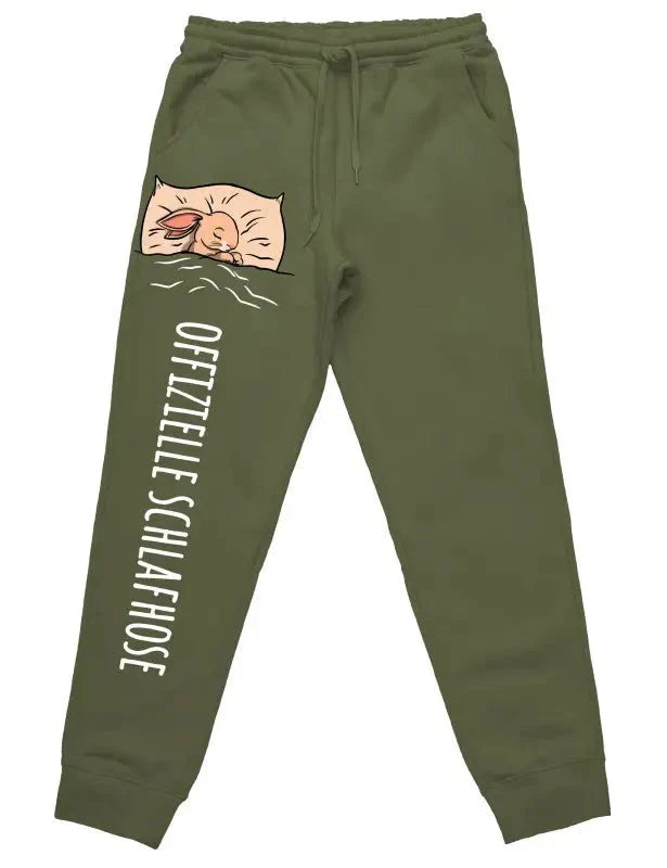 Offizielle Schlafhose "Hase" Jogginghose mit lustigem Spruch - tshirtladen - 