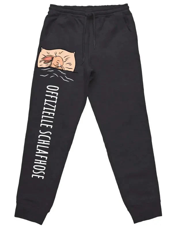 Offizielle Schlafhose "Hase" Jogginghose mit lustigem Spruch - tshirtladen - 