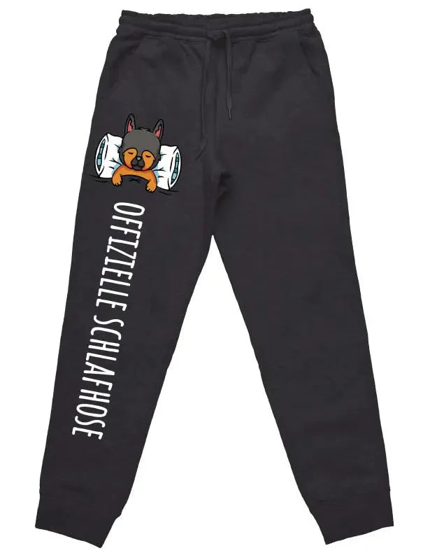 Offizielle Schlafhose "Hund" Jogginghose mit lustigem Spruch - tshirtladen - 