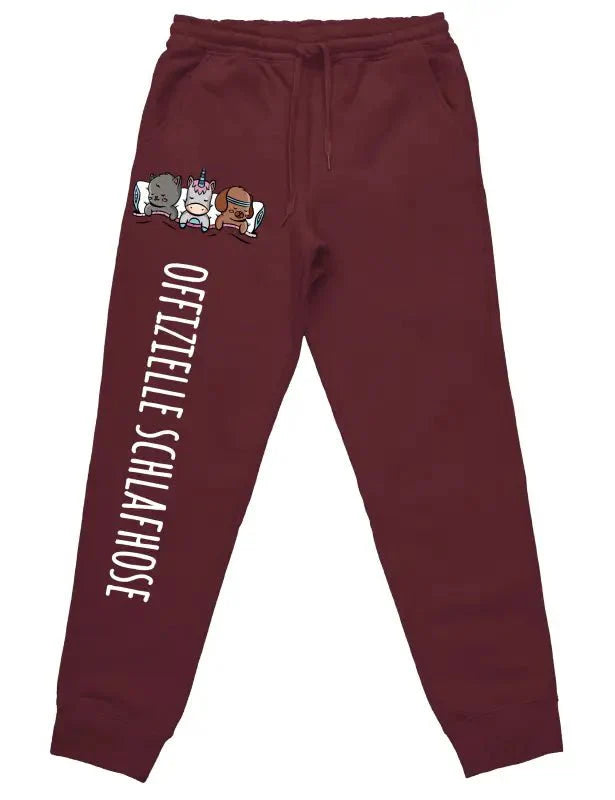 Offizielle Schlafhose "Katze Einhorn Hund" Jogginghose mit lustigem Spruch - tshirtladen - 