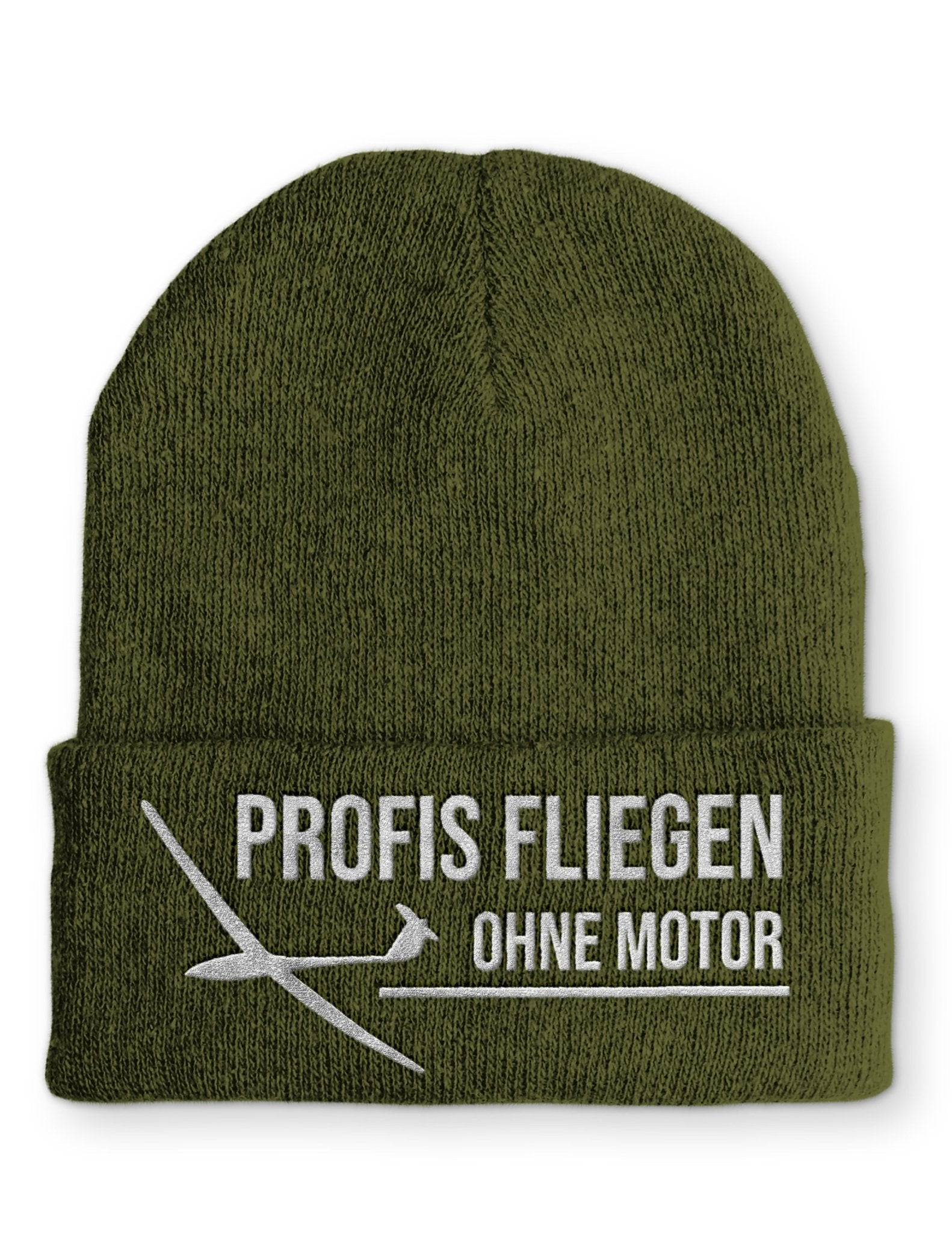 Profis fliegen ohne Motor Beanie Mütze mit Spruch - tshirtladen - Mütze