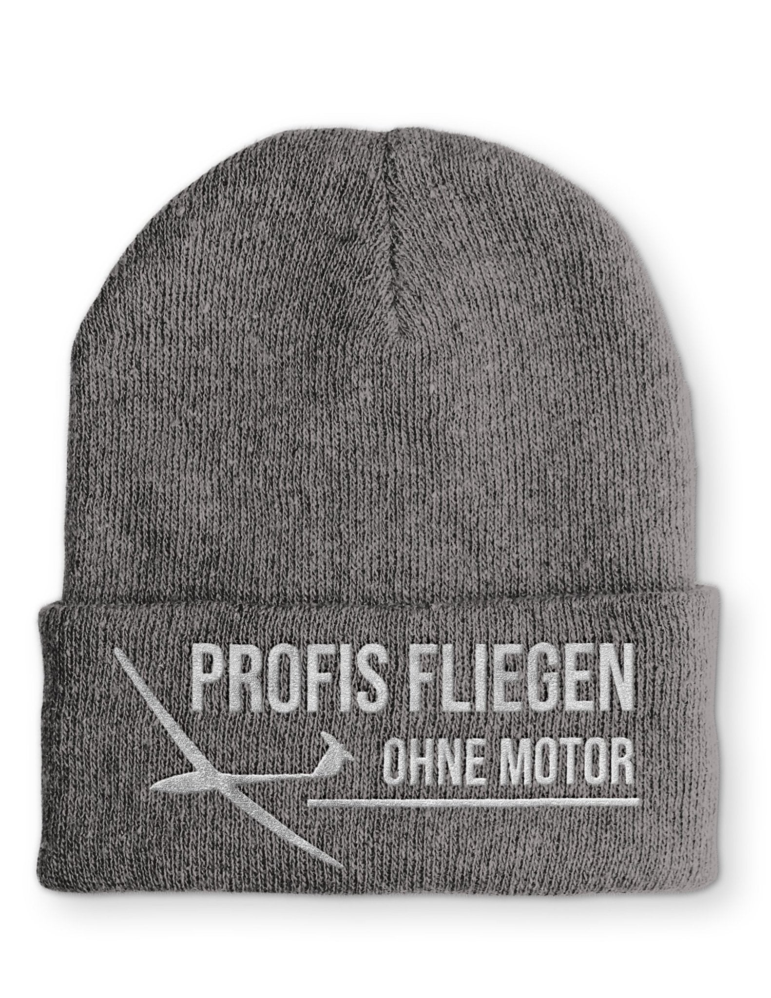 Profis fliegen ohne Motor Beanie Mütze mit Spruch - tshirtladen - Mütze