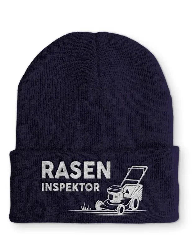 Rasen Inspektor Statement Beanie Mütze mit Spruch - tshirtladen - Mütze