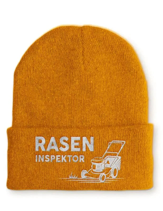 Rasen Inspektor Statement Beanie Mütze mit Spruch - tshirtladen - Mütze