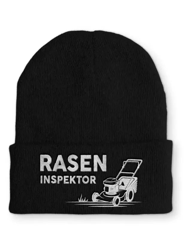 Rasen Inspektor Statement Beanie Mütze mit Spruch - tshirtladen - Mütze