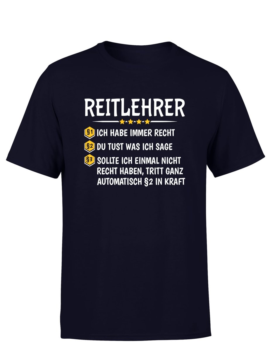Reitlehrer Ich habe immer Recht Herren T-Shirt - Schwarzer - Kaffee