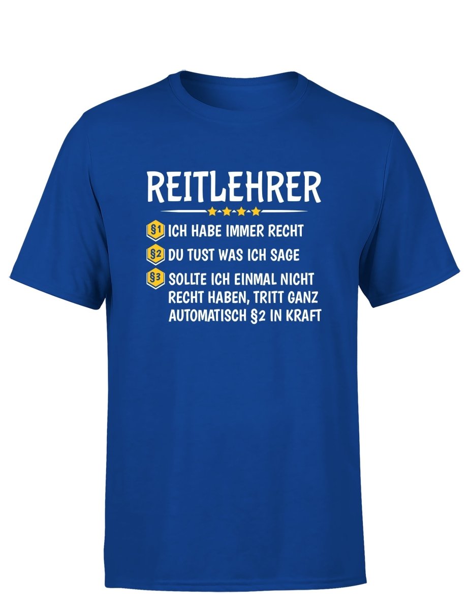 Reitlehrer Ich habe immer Recht Herren T-Shirt - Schwarzer - Kaffee