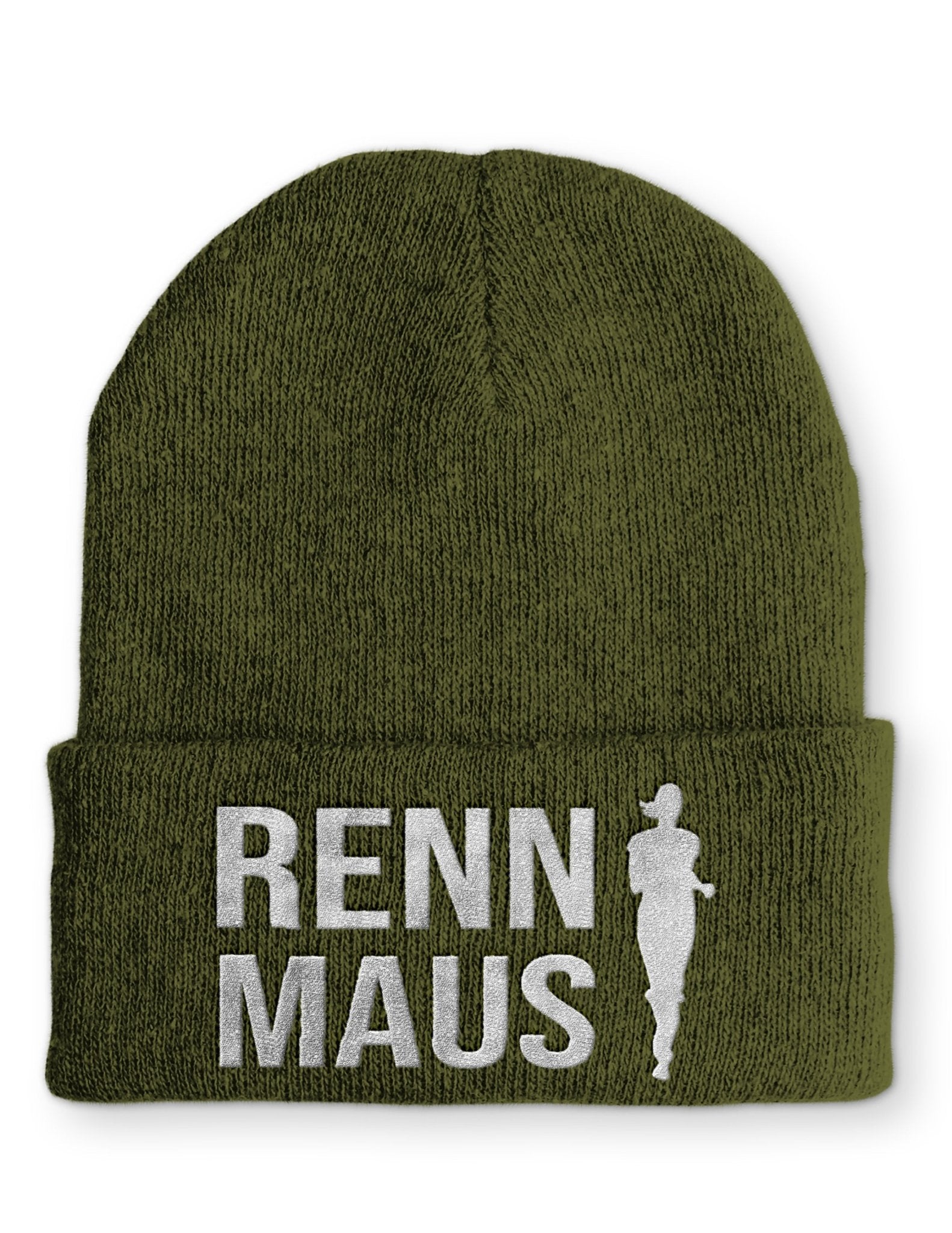 Renn Maus Beanie Mütze mit Spruch - tshirtladen - Mütze