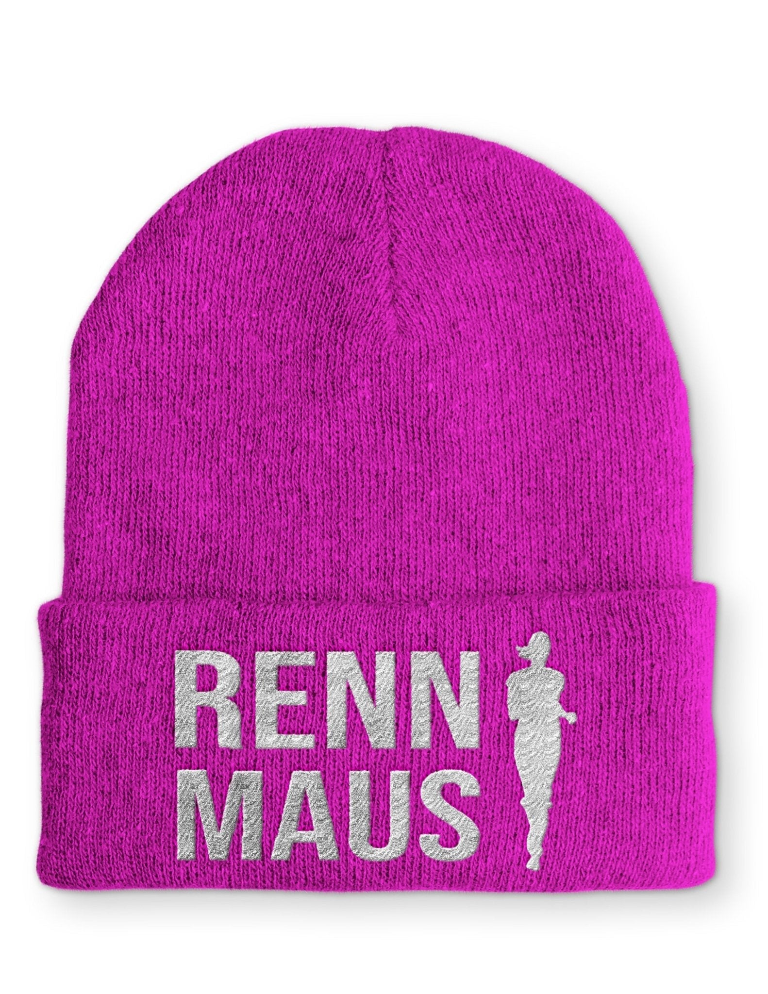 Renn Maus Beanie Mütze mit Spruch - tshirtladen - Mütze