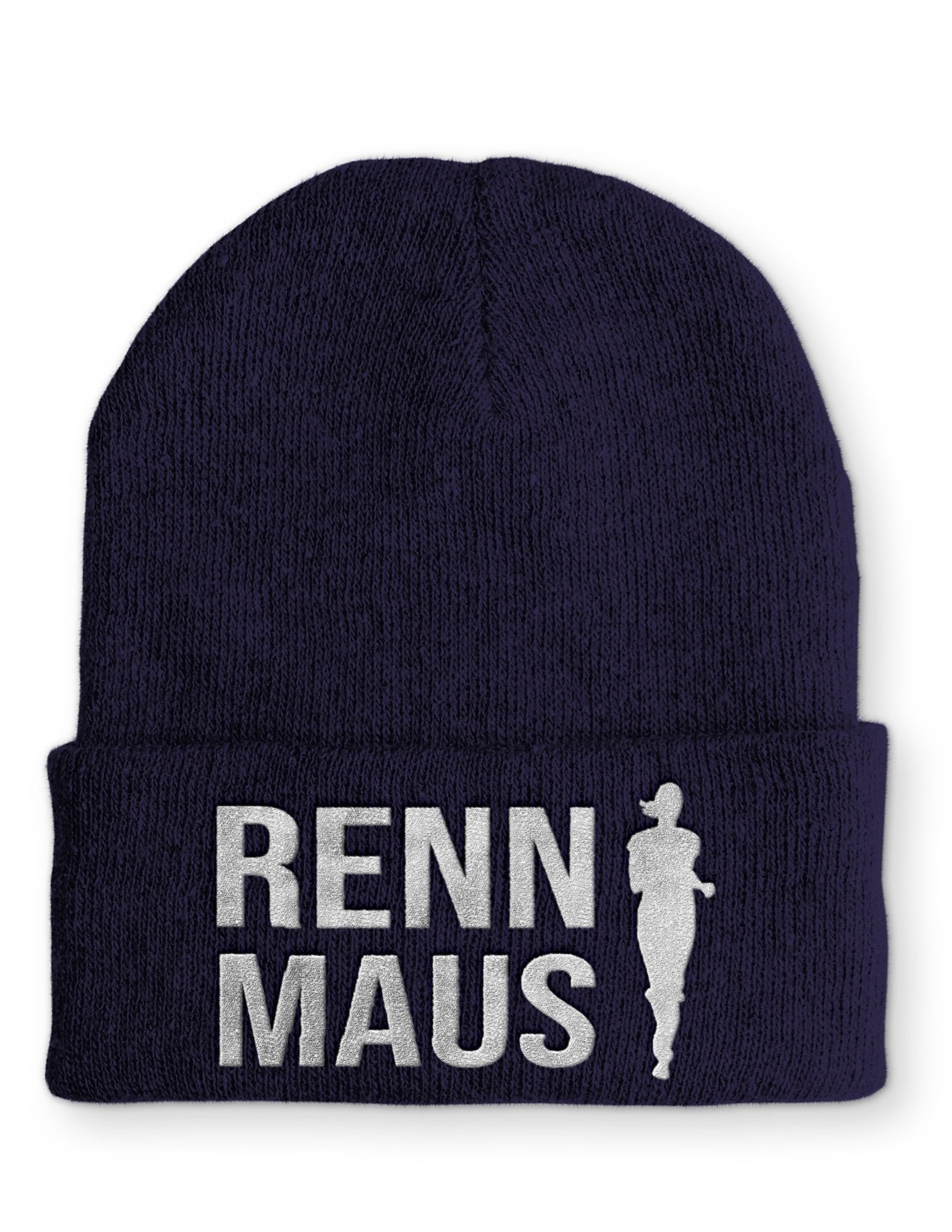Renn Maus Beanie Mütze mit Spruch - tshirtladen - Mütze