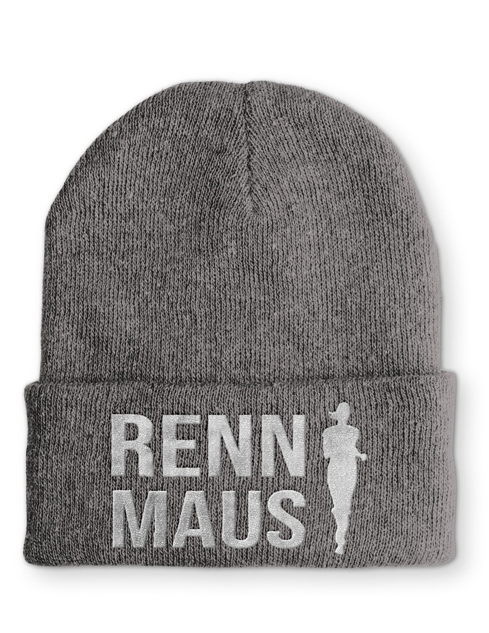 Renn Maus Beanie Mütze mit Spruch - tshirtladen - Mütze