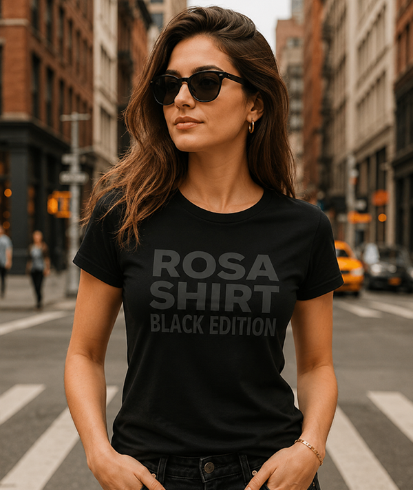 Damen T-Shirt Rosa Shirt Black Edition
