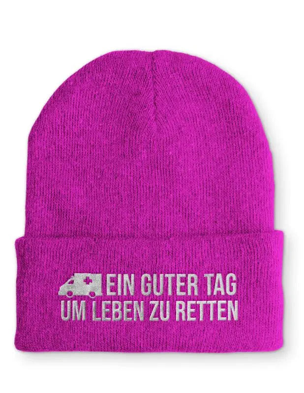 Sanitäter Statement Beanie Mütze mit Spruch - tshirtladen - Mütze