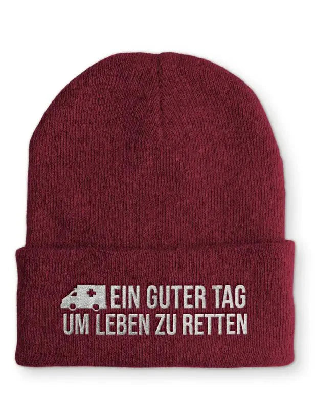 Sanitäter Statement Beanie Mütze mit Spruch - tshirtladen - Mütze