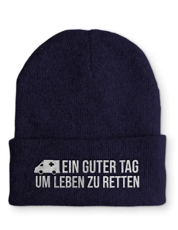 Sanitäter Statement Beanie Mütze mit Spruch - tshirtladen - Mütze