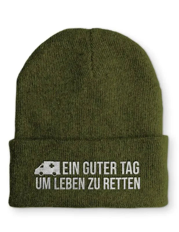 Sanitäter Statement Beanie Mütze mit Spruch - tshirtladen - Mütze