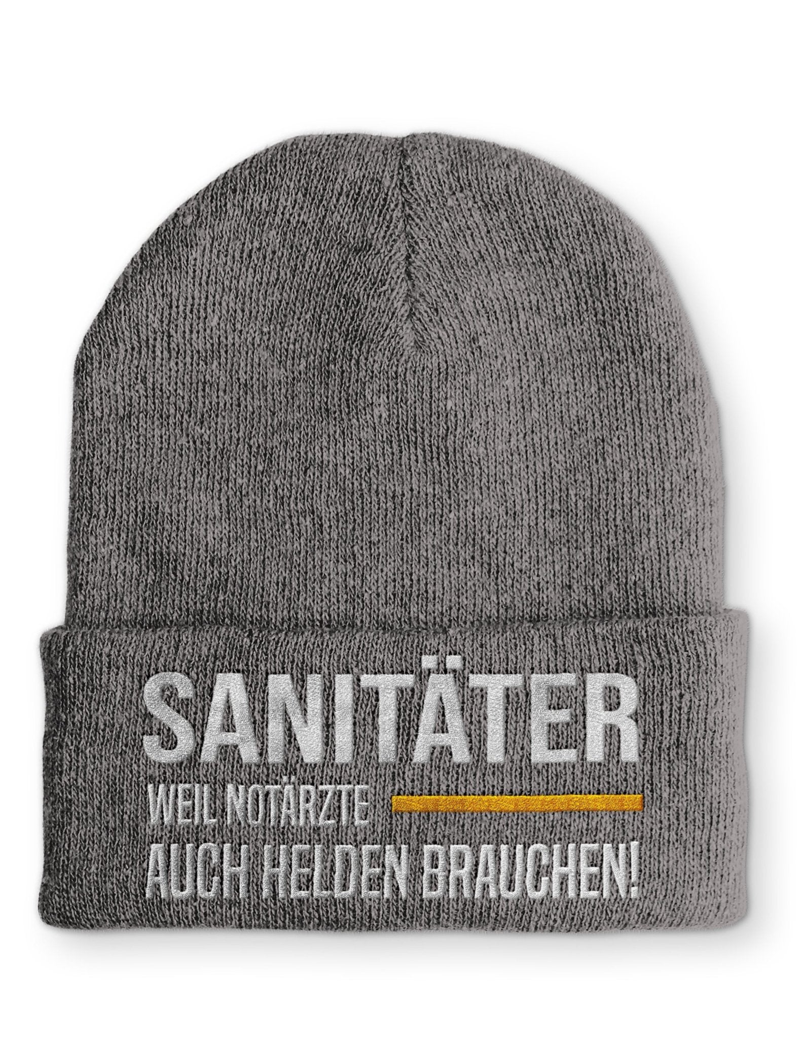 Sanitäter weil Notärzte Helden brauchen Beanie Mütze mit Spruch - tshirtladen - Mütze