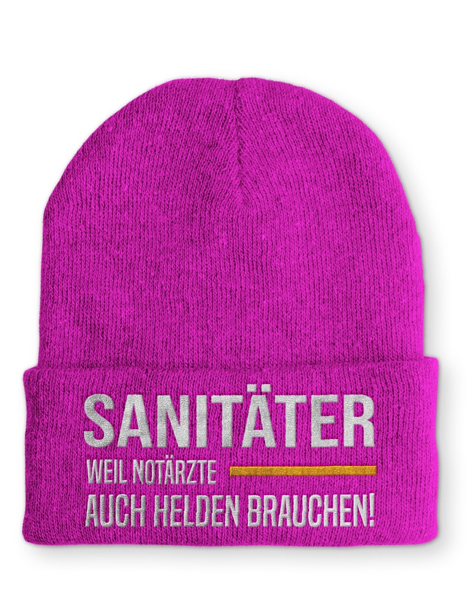 Sanitäter weil Notärzte Helden brauchen Beanie Mütze mit Spruch - tshirtladen - Mütze