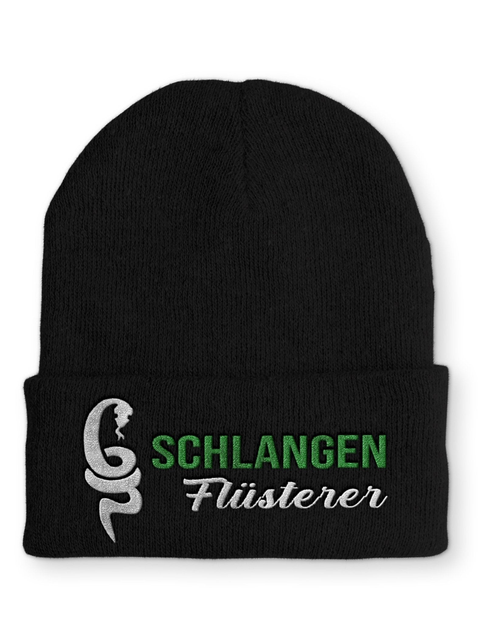 Schlangenflüsterer Beanie Mütze mit Spruch - tshirtladen - Mütze